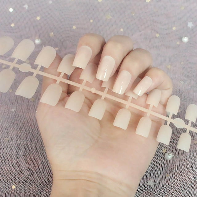 Uñas postizas a presión, regalos para mujeres, uñas largas, parches de uñas postizas, arte de uñas de color rectangular, 24 pegatinas para uñas