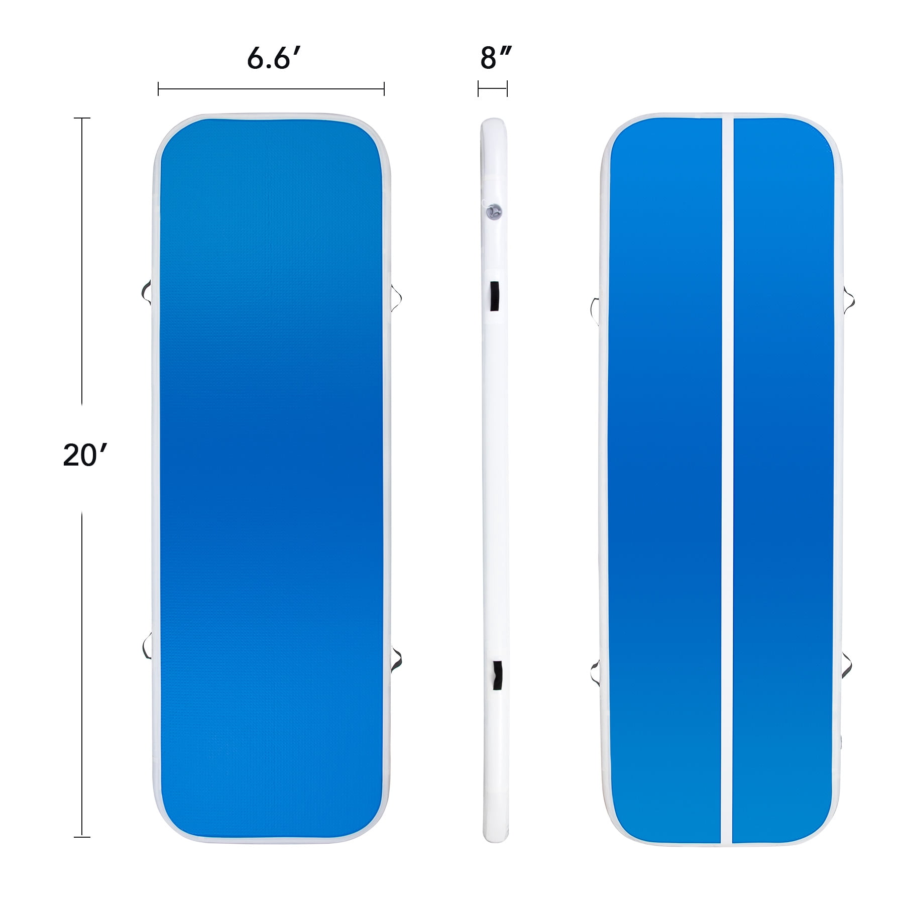 Growthrill Air Track Inflatable Home Gymnastics Tumbling Mat 1Min Inflation& Deflation