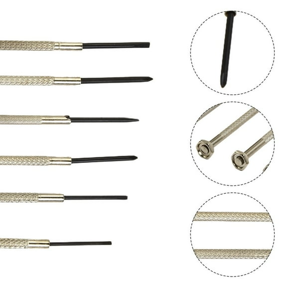 6Pc Precision Screwdriver Set for Watch Jewelry Glasses Electronic Small Screw