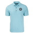 thumbnail image 2 of Men's Cutter & Buck Heather Powder Blue New York City FC Forge Eco Stripe Stretch Recycled Tri-Blend Polo, 2 of 3