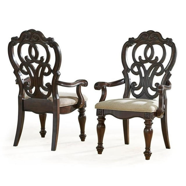 Steve Silver Co. Fauteuil Royale, Brun Pacane (Ensemble de 2)
