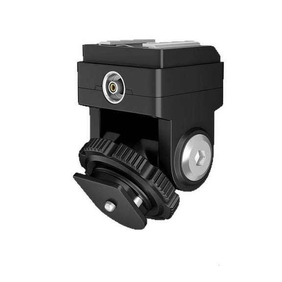 Yammee Universal Hot Shoe Flash Mount With 180°Swivel Adjustment PC Syncing Port For Professional Camera Lighting Setups