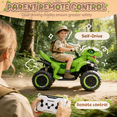 thumbnail image 6 of 24V Dinosaur Kids Ride On Car, 2 Seater Power Ride On Toy for Kids with Remote Control, Bluetooth, USB, 4-Wheel Suspension, Dinosaur Electric Toy Car for Boys and Girls Ages 3-8, 6 of 7