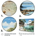 thumbnail image 3 of Designart "Rocky Beach Calm Retreat I" Nautical & Beach Floater Framed Canvas Print, 3 of 7