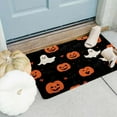 thumbnail image 4 of HomeKingdee Halloween Pumpkin Bath Mat Spooky Pumpkin Decor Bathroom Rugs, Halloween Party Favors Doormats Floor Mats Halloween Ghosts Non Slip Bath Rug, 4 of 6