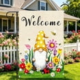 thumbnail image 4 of Antqov Garden Flag 12x18" Spring Welcome Gnome Double Sided Flags Flower Butterflies Small Garden Flags for Outdoor Yard Lawn Garden Home Decor, 4 of 6