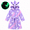 Purple, variant on Glow in the Dark Unicorn Bathrobe for Girls, Soft Hooded Coral Fleece Robe with Belt & Pockets, Ages 3-12