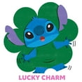 thumbnail image 2 of Girl's Lilo & Stitch Lucky Charm Clover Graphic Cropped T-Shirt, 2 of 3