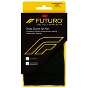 FUTURO Dress Socks for Men, Medium, Black, Firm Compression