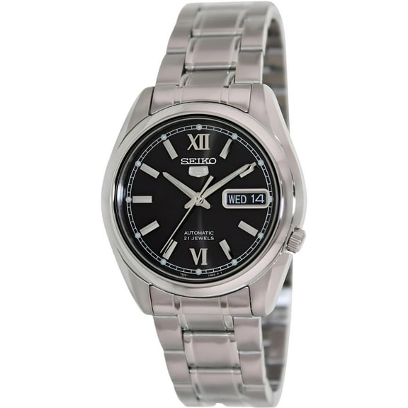 Seiko Men's 5 Automatic SNKL55K Silver Stainless-Steel Automatic Watch