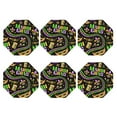 thumbnail image 2 of Pofeuu Mardi Gras3 Print Leather Coasters Set of 6, Round Cups Mugs Mat Pad for Home Kitchen Heat Resistant Drink Coasters,Octagon, 2 of 7