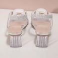 thumbnail image 6 of Eltusu Women Heeled Sandals, Open Toe High Heels Casual Ankle Strap Dress Sandals Shoes Gray Size 7, 6 of 7