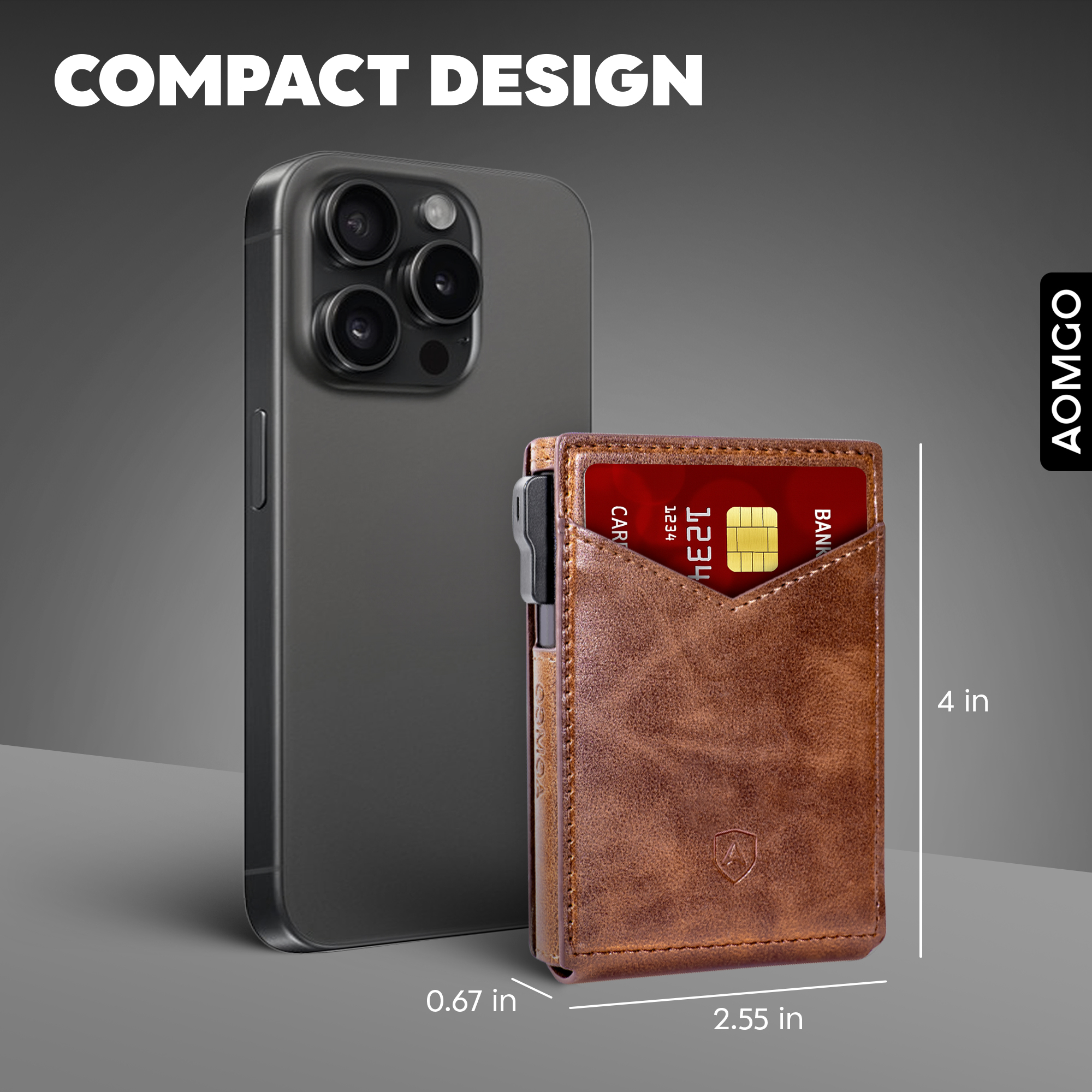 AOMGO Men's Smart Wallet with Money Clip photo 8