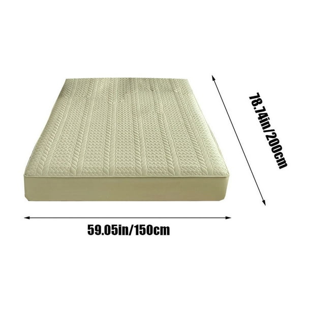 Sábana ajustable, funda protectora para colchón, sábana ajustable de bolsillo, cálida, transpirable, antideslizante, para el cuidado de la piel, sábana ajustable acolchada de algodón.