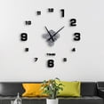 thumbnail image 1 of Accent Collection Black Gearwork 3D DIY Clock Kit Silent Frameless Home decor Living room Clockware, 1 of 5