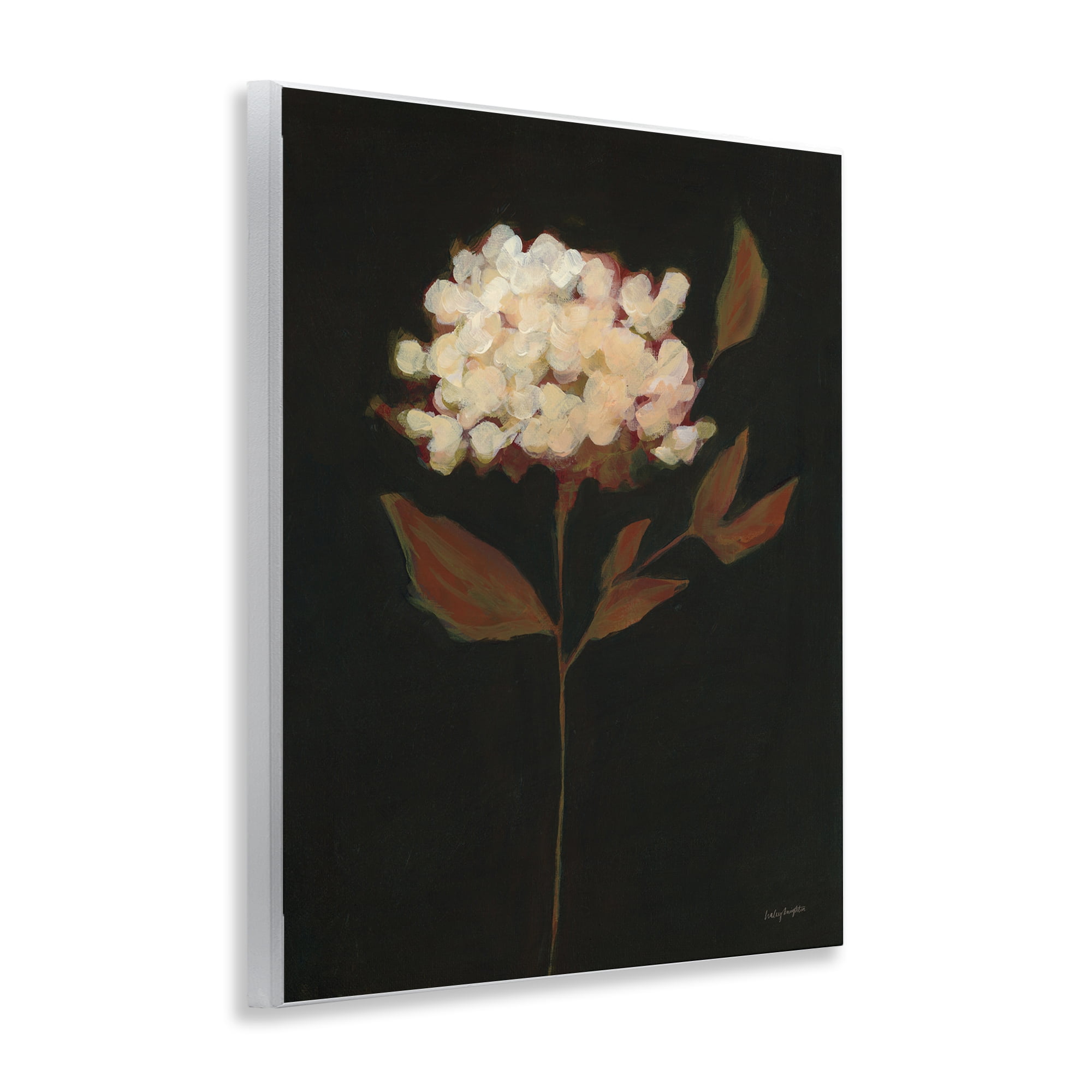 Stupell Industries Dark Fall Flower Botanical & Floral Painting Unframed Art Print Wall Art, 11 x 14