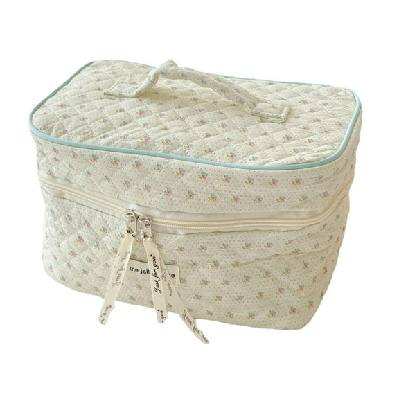 Mornei Cute Makeup Bag Cosmetic Bag Portable Multipurpose Lightweight Make up Organizer beige