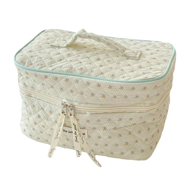 Bonita bolsa de maquillaje Yuyangstore Organizador portátil de cosméticos de viaje Beige 25 cm x 15 cm x 17 cm