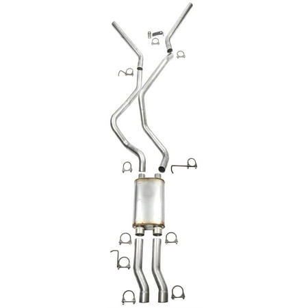 Miata Performance Exhaust - JEGS Performance Products 30414 Cat-Back 2-1/2 Dual Exhaust System 2001-2006 GM