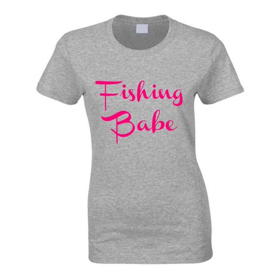 Fishing Babe Womens Fitted T-Shirt Novelty Fashion Sexy Clothing Gift T Shirt