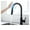 Black No inlet pipe, variant on Smart Touch Kitchen Faucet,Pull Out Sensitive Sensor Mixer Tap for Kitchen,360°Rotation Water ,Tankless Design
