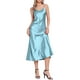 thumbnail image 1 of CURVOSPORT Vestido de Satén para Mujer con Tirantes Espagueti, Escote en V, Elegante, Maxi, Deslizante, XL, Azul Claro, 1 of 6