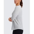 thumbnail image 4 of CRZ YOGA Pima Cotton Crewneck Long Sleeve Shirts for Women Workout Athletic Yoga Casual Tops Soft T-Shirt, 4 of 5
