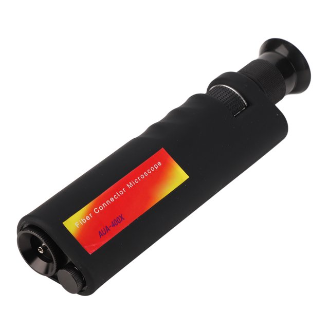 Fiber Optic Inspection Microscope, Accurate Measurement Fiber Optic Magnifier Slip Resistant Rubber Shell Dust Proof for SC FC ST LC