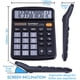 thumbnail image 3 of Calculadora escritorio 12 dígitos, pantalla LCD, botones sensibles, poder dual (solar/batería), funciones estándar, CD-2786 (negro), 3 of 3