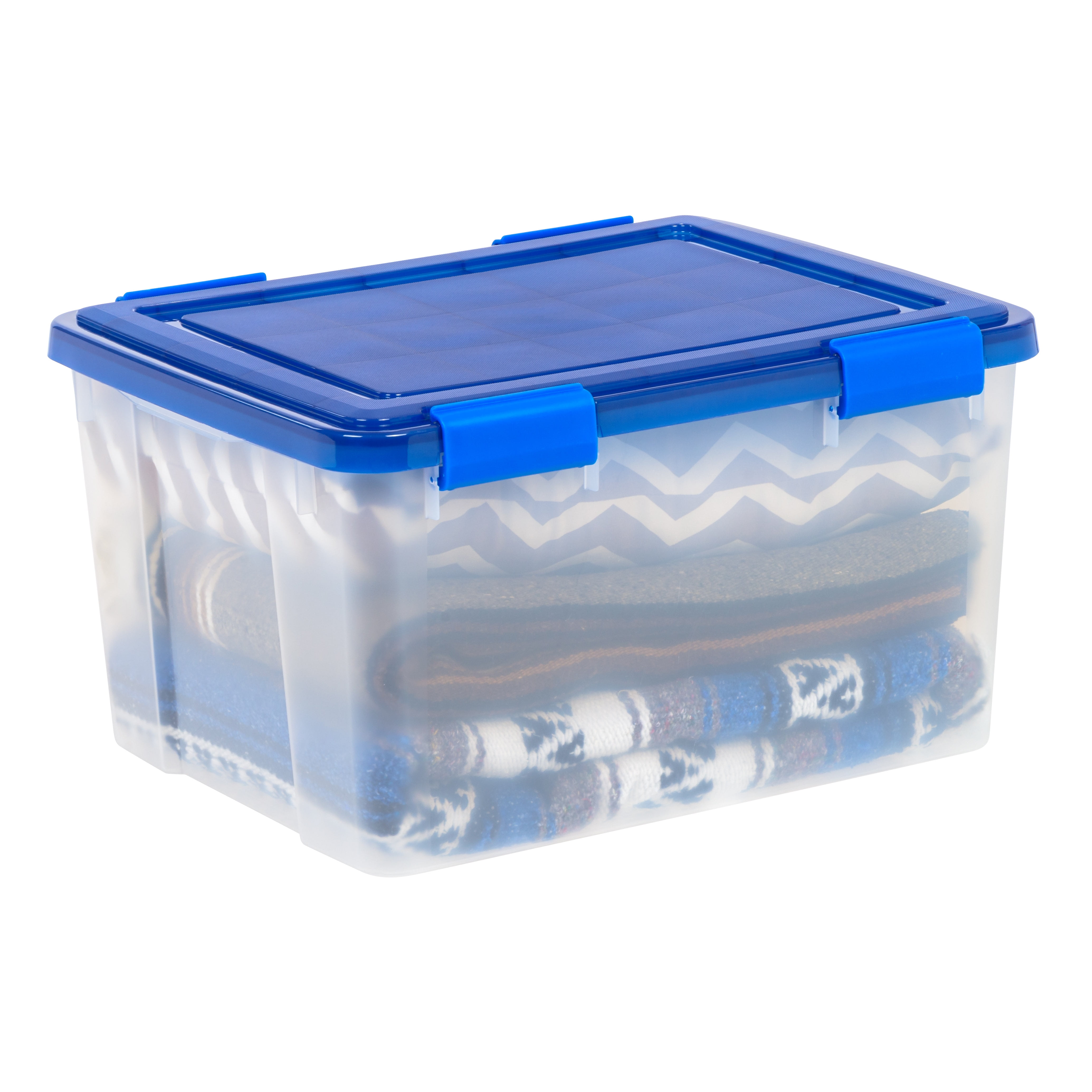 IRIS 46 Qt. Plastic Storage Bins with Sealed Lids, Clear Gasket Box, Airtight Containers
