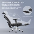 thumbnail image 3 of Sihoo Office Chair with Footrest, Ergonomic, High Back, 2D Armrest & Headrest, Mesh Desk Chair with Lumbar Support for Home and Office, 300lbs, Light Black, 3 of 10