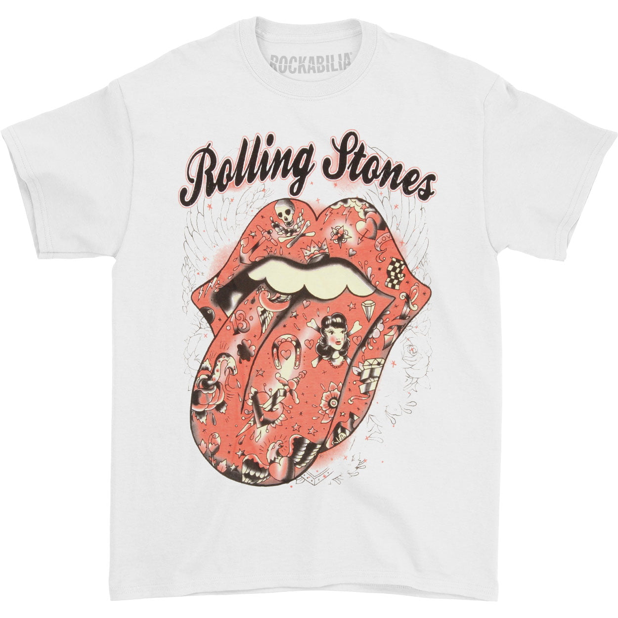 Sublimation Print Mono Tongue The Rolling Stones Men's Tee