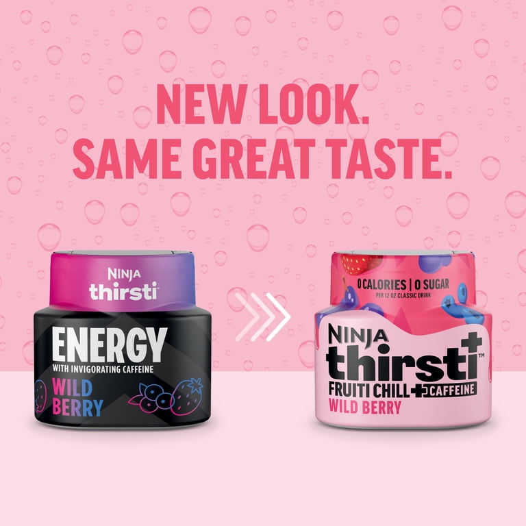 Ninja Thirsti FRUITI CHILL + CAFFEINE Wild Berry Flavored Water