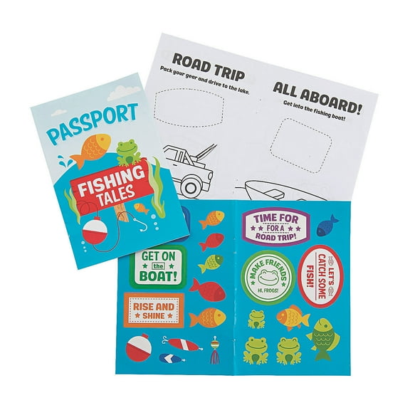 Fishing Tales Sticker Books - 12 Pieces