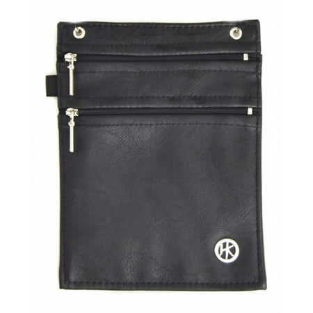 Hip Klip Double Zip - XL w/ Elastic Loop - Subtle Black - Faux Leather