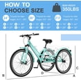 thumbnail image 6 of Mooncool Mountain Tricycle for Adults, 7 Speed Three Wheel Bike, 24/26/27.5 Inch Adults Trikes with Shopping Basket, Exercise Men's Women's Tricycles, 6 of 6