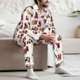 thumbnail image 5 of Wukai Cute Cat And Christmas Gift Men's Long-Sleeve Pajama Set - Comfortable Sleepwear with Button-Down Shirt and Pants-X-Large, 5 of 6