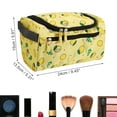 thumbnail image 2 of Unique Bargains 1 Pcs Travel Makeup Bag Travel Toiletry Organizer Makeup Brush Holder Waterproof Oxford Cloth Yellow, 2 of 6