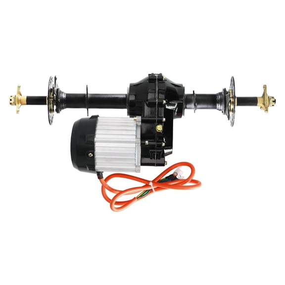 30" Rear Axle Kit with 72V 1500W Brushless Motor & Differential Gearbox,3 Stud Wheel Hubs, Brake Disc for Go Kart ATV UTV Drift Trike Golf Cart Buggy 4 Wheelers Karting Dolly Cart Mower DIY Projects