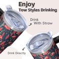 thumbnail image 4 of 20OZ Flamingo Themed Stainless Steel Tumbler with Handle Insulated Coffee Mug Cup BPA Free Sweat Resistant Ideal for Commute Travel Gifts for Women Girls on Birthday Christmas Summer, 4 of 6