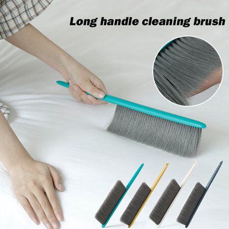 

Soft Cleaning Brush with Long Handle and Soft Bristle Lint Remover Dust Sweeper for Keyboard Home Green