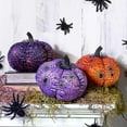 thumbnail image 5 of Webbed Pumpkin Decor - Black, 5 of 5