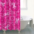 thumbnail image 4 of Pink Ribbon Pattern Shower Curtain 84"x72" ,Bathroom Decorative Shower Curtains Set with 12 Hooks,Modern Waterproof Washable Shower Curtain, 4 of 6