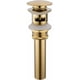 thumbnail image 1 of Desagüe y accesorios para lavabo y desagüe de aguas residuales del lavabo del baño en latón dorado cepillado, moderno tapón de presión y clic con ranura de rebosadero, 1 of 5