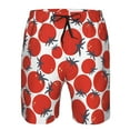 thumbnail image 3 of Goofa Hand Drawn Tomatoes Printed Mens Swim Trunks Summer Quick Dry Short Beach Swimwear Bathing Suits-Large, 3 of 9