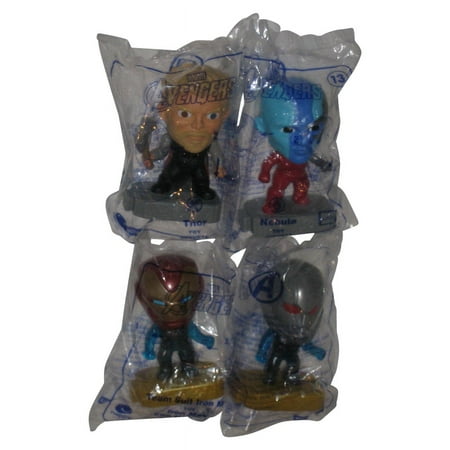Marvel The Avengers McDonalds Happy Meal Figure Toy Lot - (4 Figures) - (Thor, Ant-Man Iron Man & Nebula)