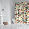 thumbnail image 2 of Pioneer Flower Floral Print Pattern Shower Curtain 84"x72" ,Bathroom Decorative Shower Curtains Set with 12 Hooks,Modern Waterproof Washable Shower Curtain, 2 of 6