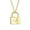 Gold-F, variant on Womens U Script Initial Monogram Lock Pendant Necklace Gold 16 Inch