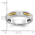 thumbnail image 2 of Diamond2Deal 14K Two-tone Gold Men's Diamond Complete Ring Size 10, 2 of 6