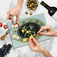 thumbnail image 5 of Zodiac Gemini Cutting Board, Birth Fortune and Prediction Cosmic Themes Circular Design Twins, Decorative Tempered Glass Cutting and Serving Board, Small Size, Sand Brown Black White, by Ambesonne, 5 of 5